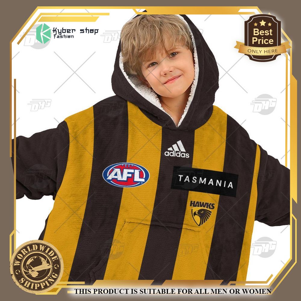 Personalized AFL Hawthorn Football Club Hoodie Blanket 8 personalized afl hawthorn football club hoodie blanket 8