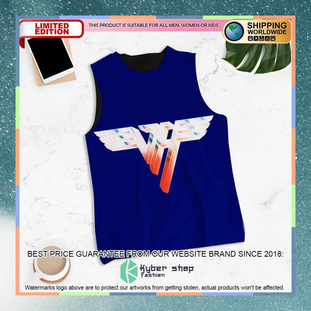 van halen band van halen ii blue tank top 1 67