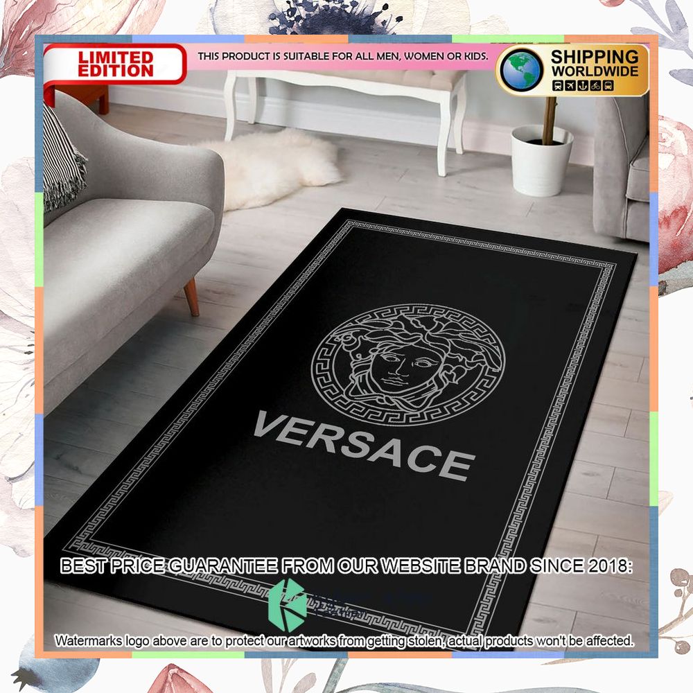 versace logo area rug 1 339