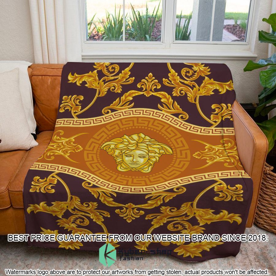 versace logo blanket throw 2 934