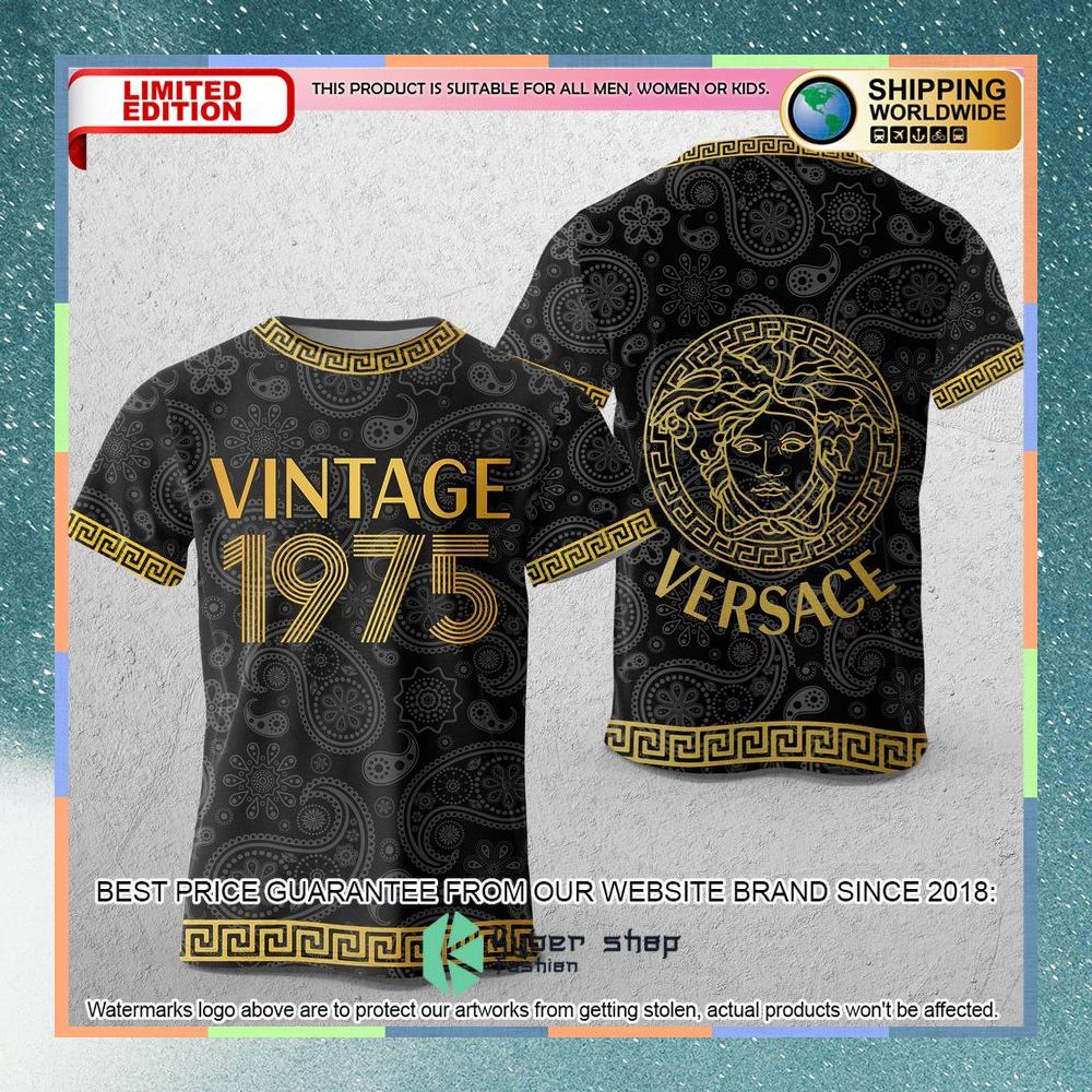 Versace Vintage 1975 T-shirt 3 versace vintage 1975 paisley t shirt 1 312