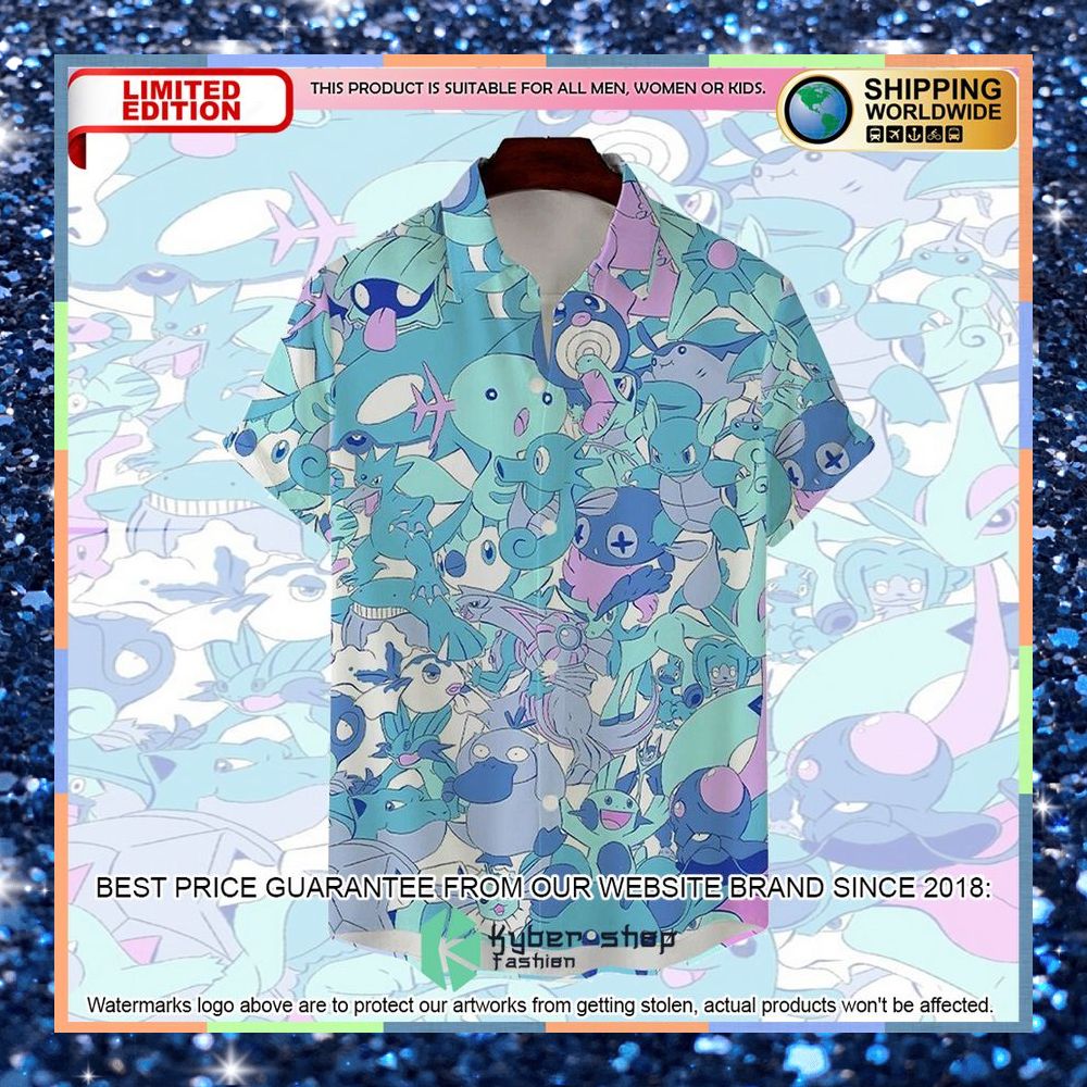Water Pokemon Blue Hawaiian Shirt 3 water pokemon blue hawaiian shirt 1 310