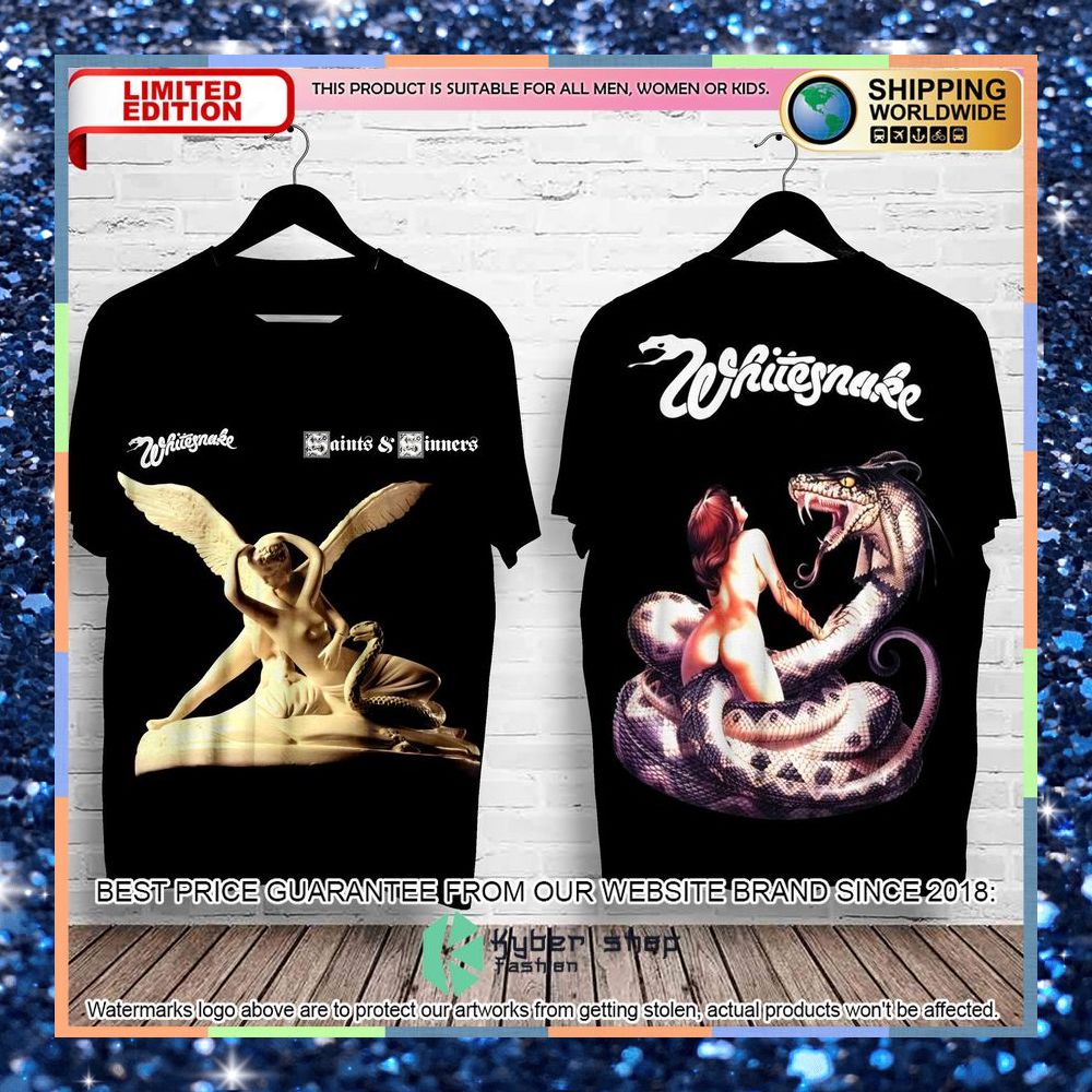 Whitesnake Band Saints & Sinners Album T Shirt 3 whitesnake band saints sinners album t shirt 1 397