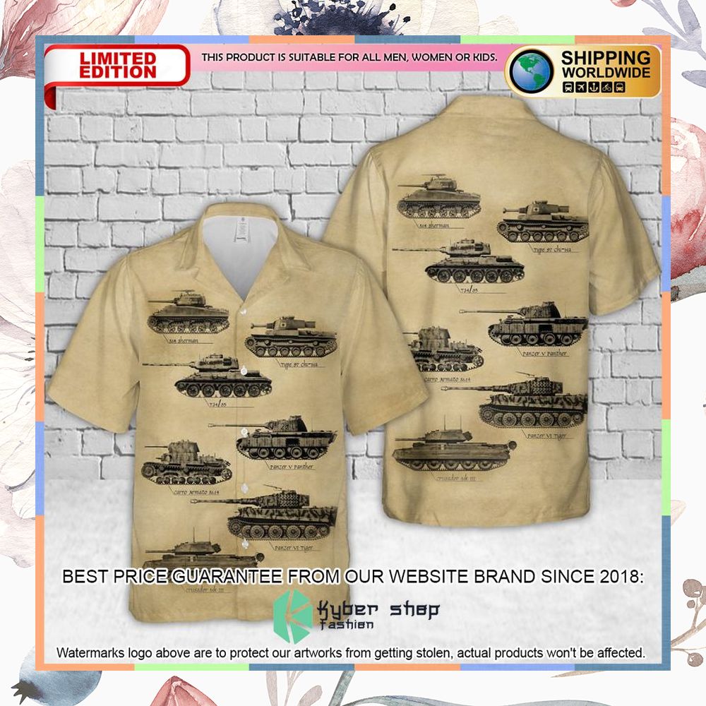 wwii tanks hawaiian shirt 1 623