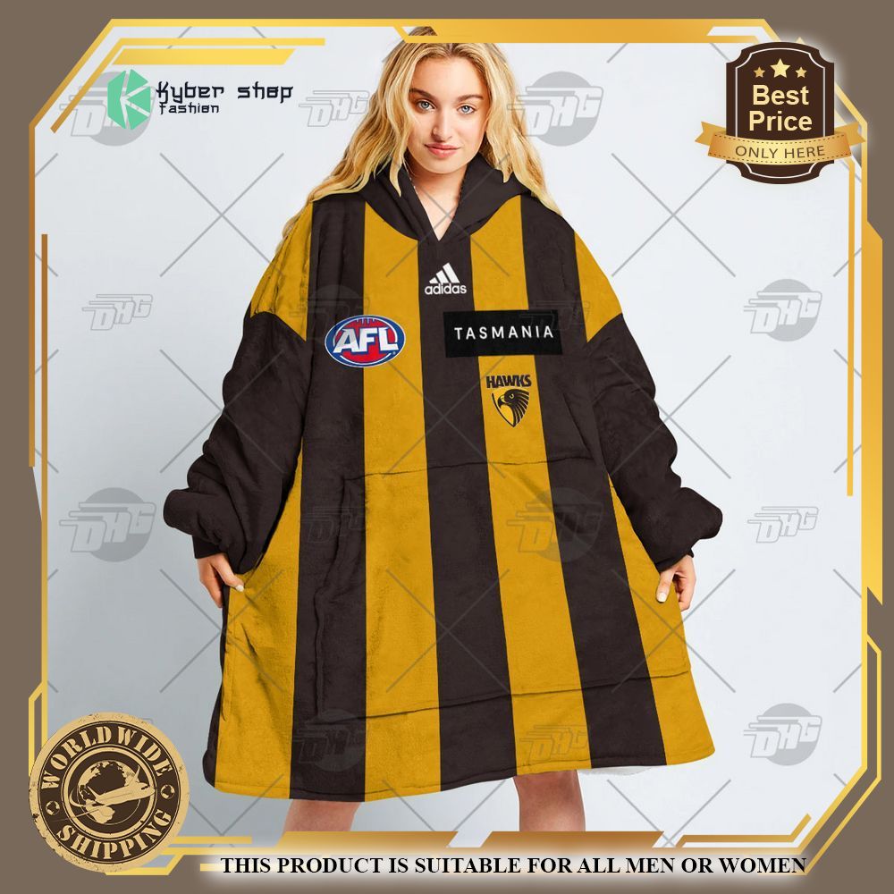 Personalized AFL Hawthorn Football Club Hoodie Blanket 3 personalized afl hawthorn football club hoodie blanket 3