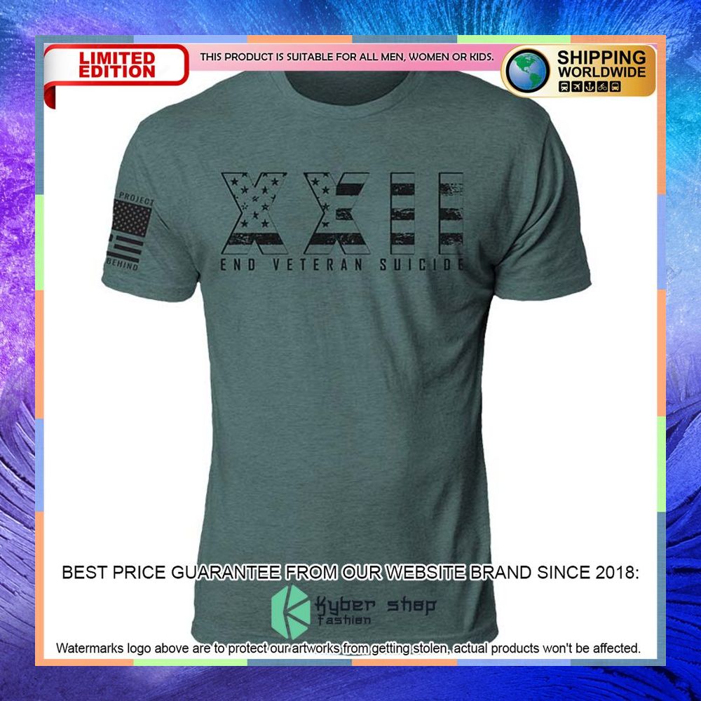 XXII: End Veteran Suicide 3D T-Shirt 3 xxii end veteran suicide 3d t shirt 1 787
