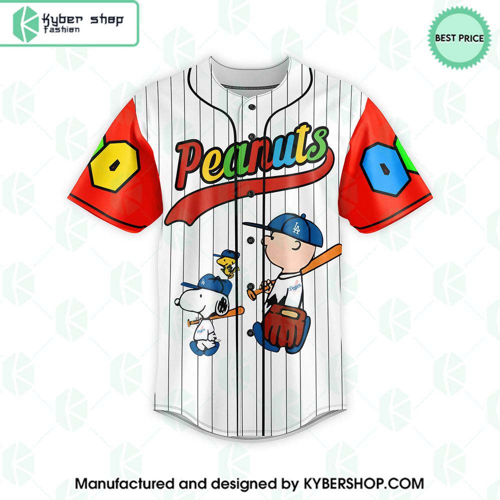 personalized los angeles dodgers snoopy peanuts baseball jersey 2