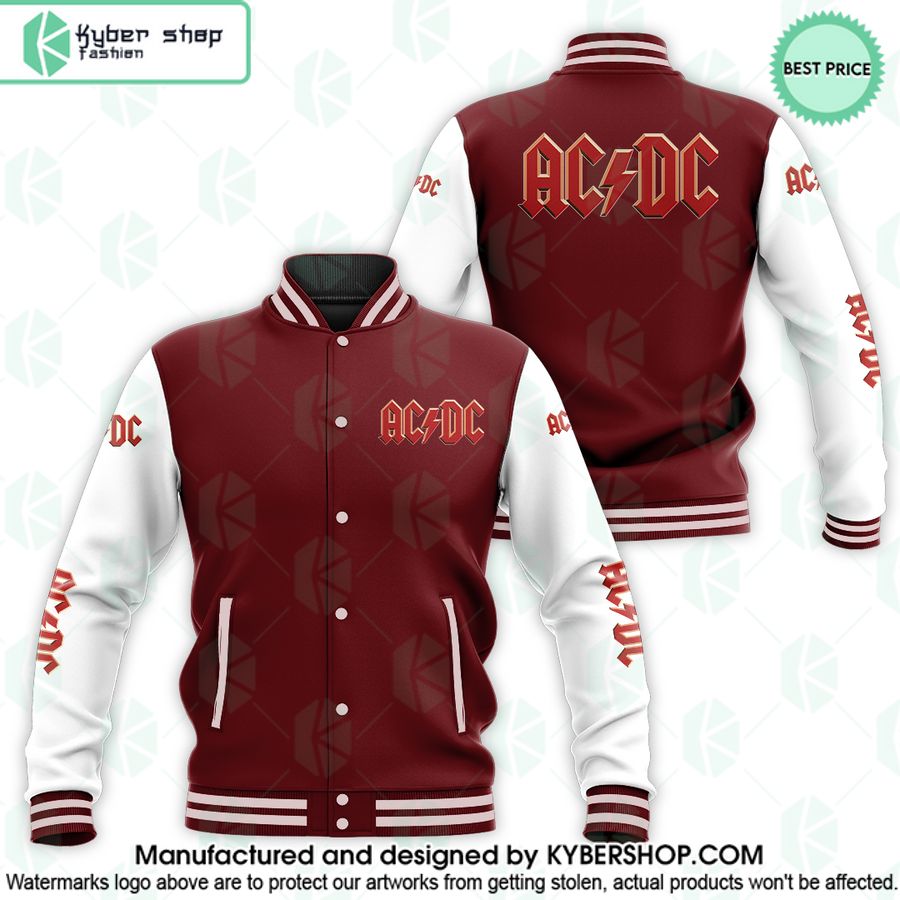 acdc rock band baseball jacket 1 998