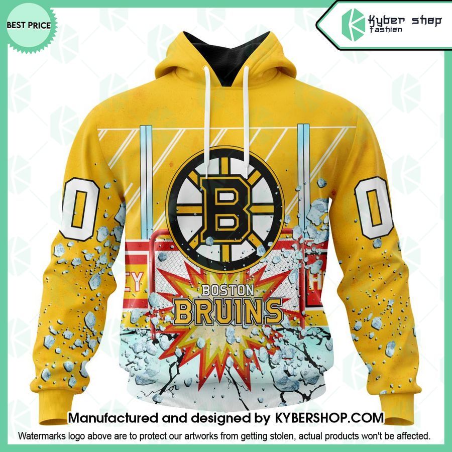 boston bruins with ice hockey arena custom hoodie 1 246