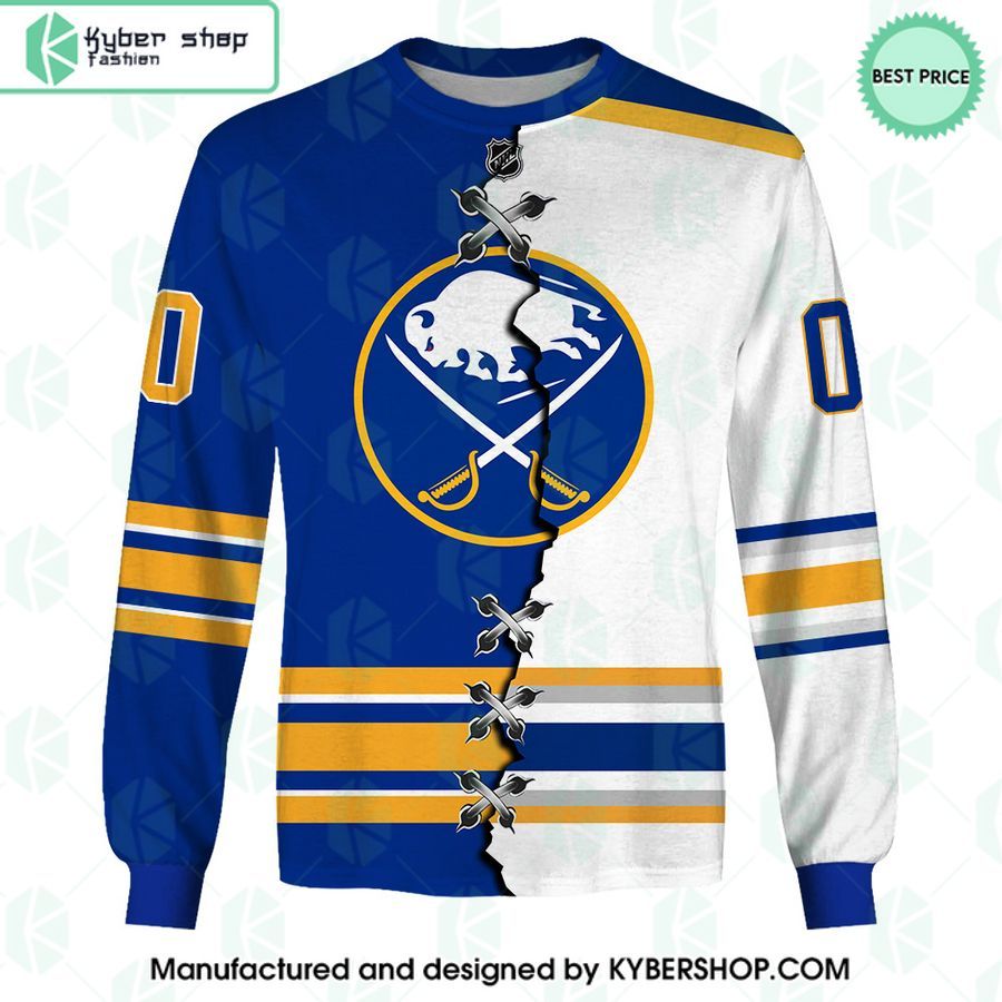Buffalo Sabres Mix Home and Away Jersey CUSTOM Hoodie 4 buffalo sabres mix home and away jersey custom hoodie 4 648