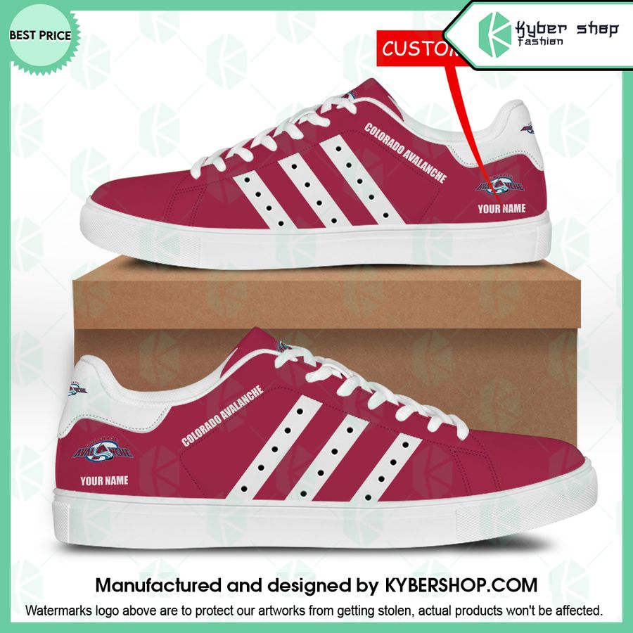 Colorado Avalanche CUSTOM Stan Smith Shoes 3 colorado avalanche custom stan smith shoes 1 827