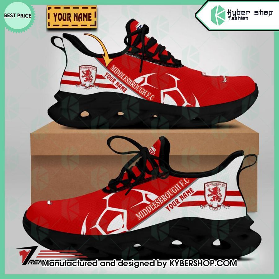 CUSTOM Middlesbrough FC Max Soul Shoes 5 custom middlesbrough fc max soul shoes 5 665