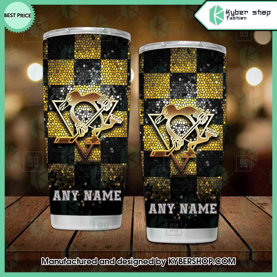 Custom NHL Pittsburgh Penguins Glitter Mosaic Tumbler 3 custom nhl pittsburgh penguins mosaic tumbler 3 724