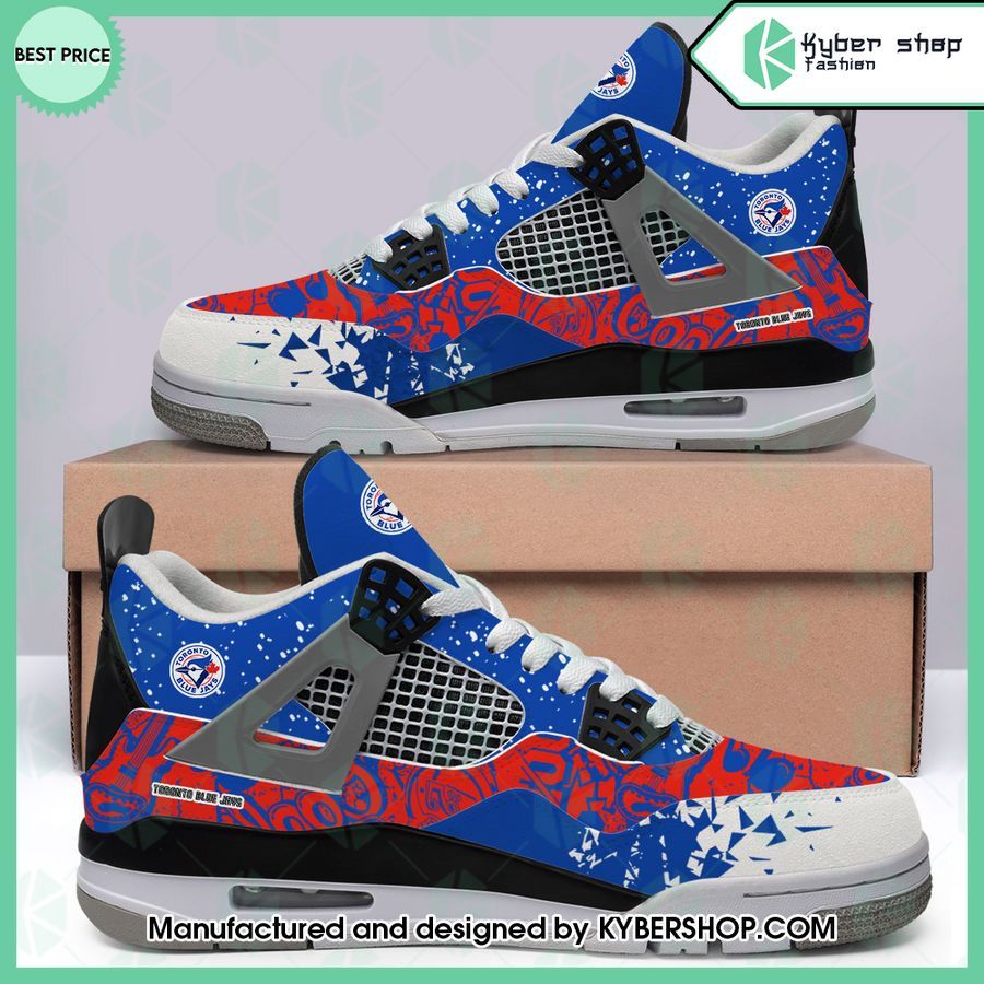 custom toronto blue jays air jordan 4 shoes 1 142