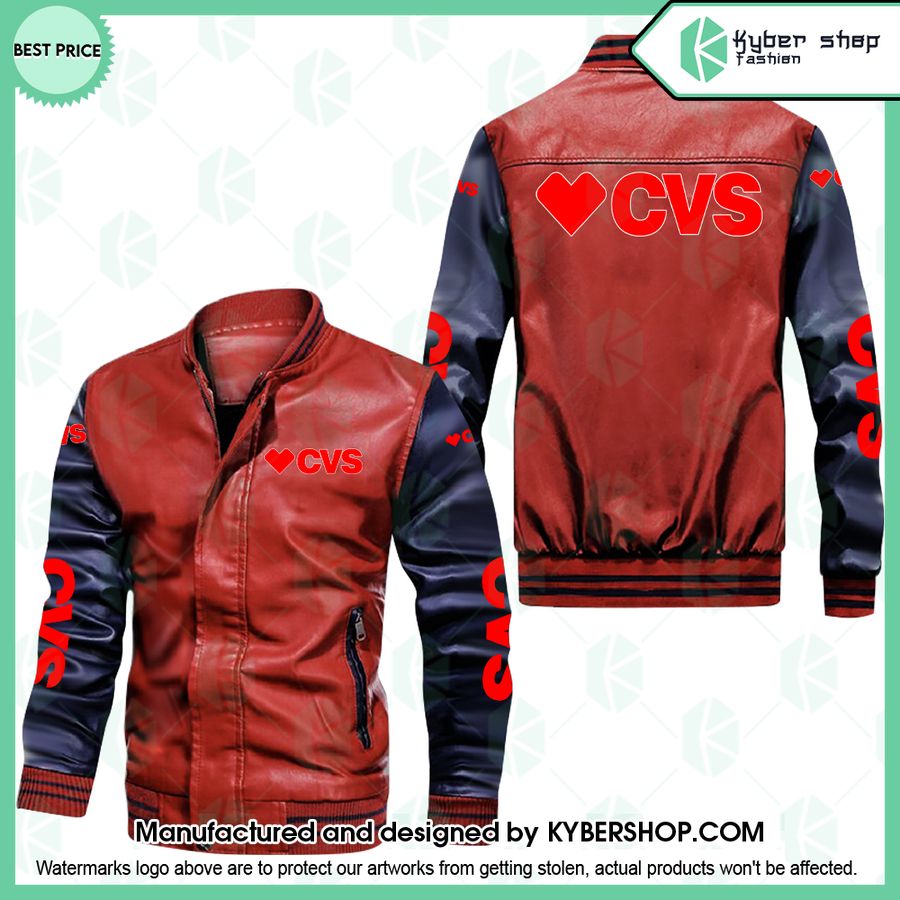 CVS Leather Bomber Jacket 4 cvs leather bomber jacket 1 526