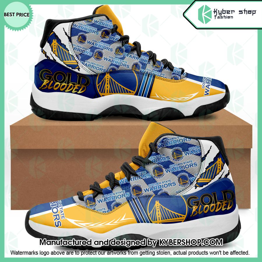 golden state warriors gold blooded air jordan 11 shoes 1 733