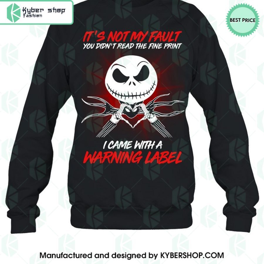Jack Skellington I Came With A Warning Label Shirt, Hoodie 4 jack skellington i came with a warning label shirt hoodie 4 26