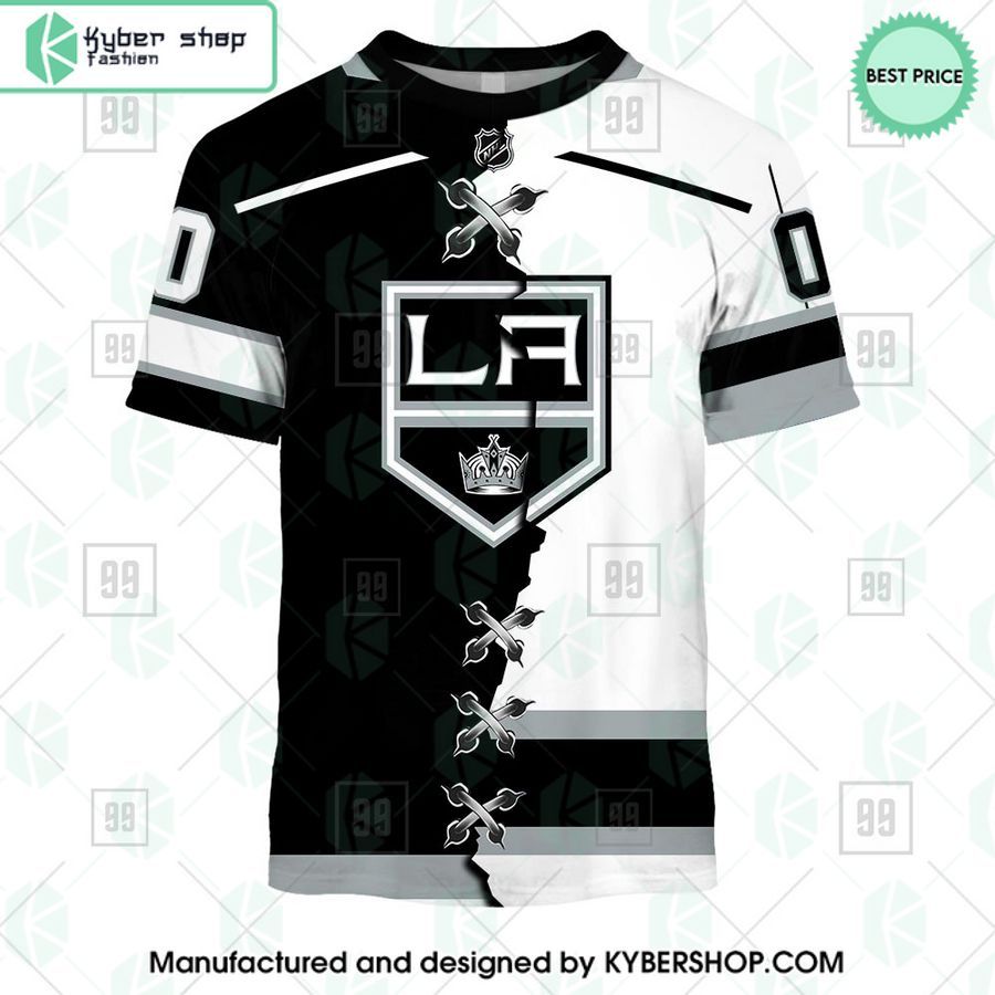 Los Angeles Kings Mix Home and Away Jersey CUSTOM Hoodie 3 los angeles kings mix home and away jersey custom hoodie 3 506