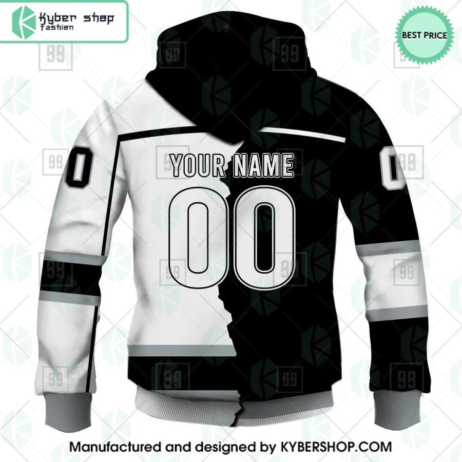 Los Angeles Kings Mix Home and Away Jersey CUSTOM Hoodie 6 los angeles kings mix home and away jersey custom hoodie 6 251