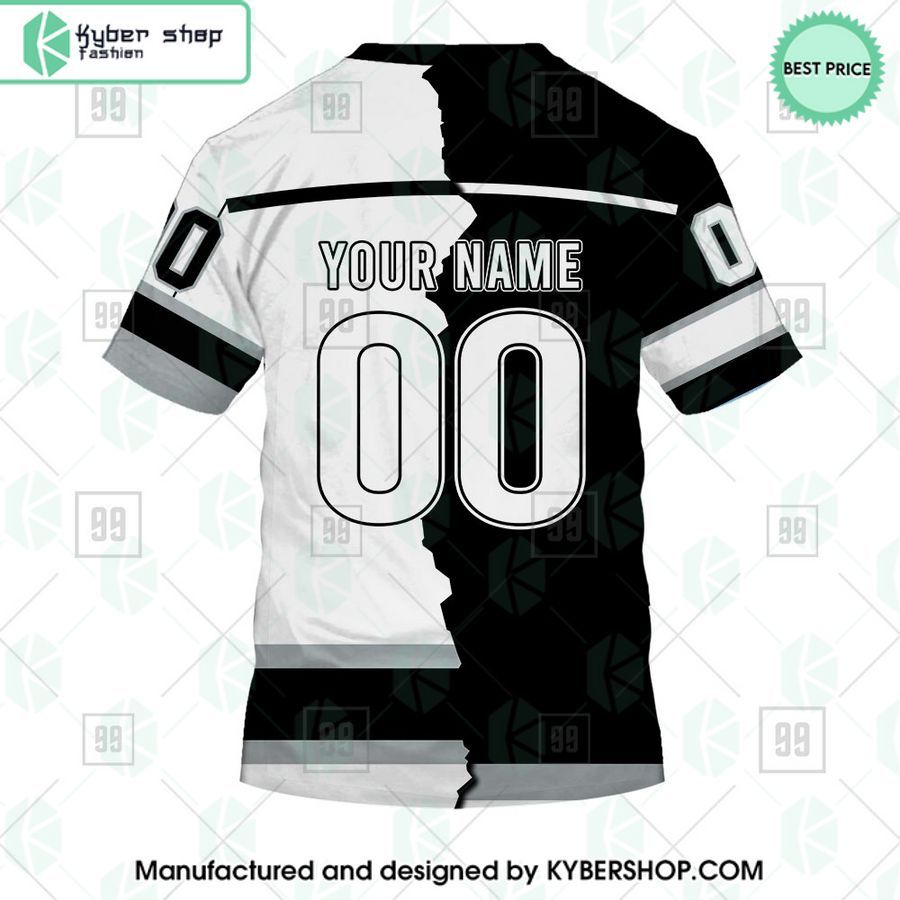 Los Angeles Kings Mix Home and Away Jersey CUSTOM Hoodie 7 los angeles kings mix home and away jersey custom hoodie 7 644