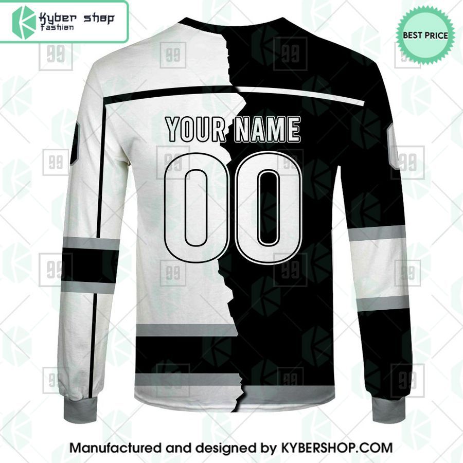Los Angeles Kings Mix Home and Away Jersey CUSTOM Hoodie 8 los angeles kings mix home and away jersey custom hoodie 8 694