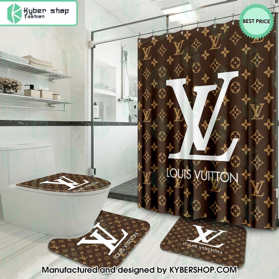 Louis Vuitton LV Shower Curtain Set • Kybershop