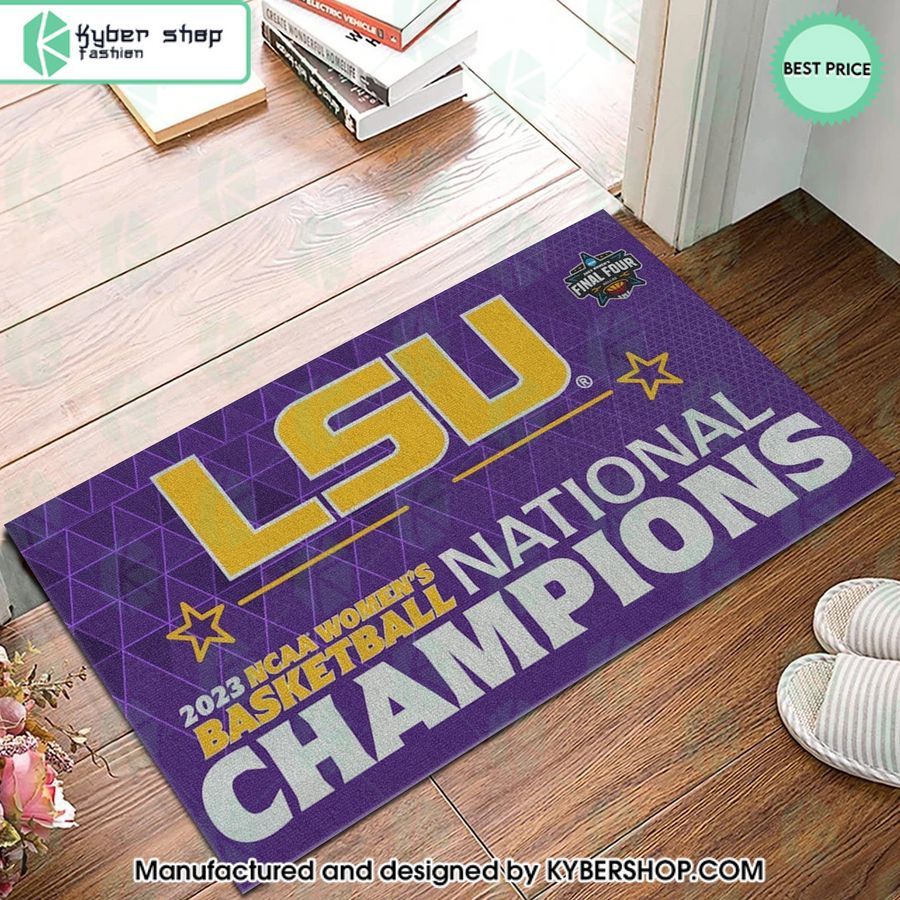 LSU Tigers 2023 Women’s Basketball National Champions Doormat 5 lsu tigers 2023 womens basketball national champions doormat 2 793