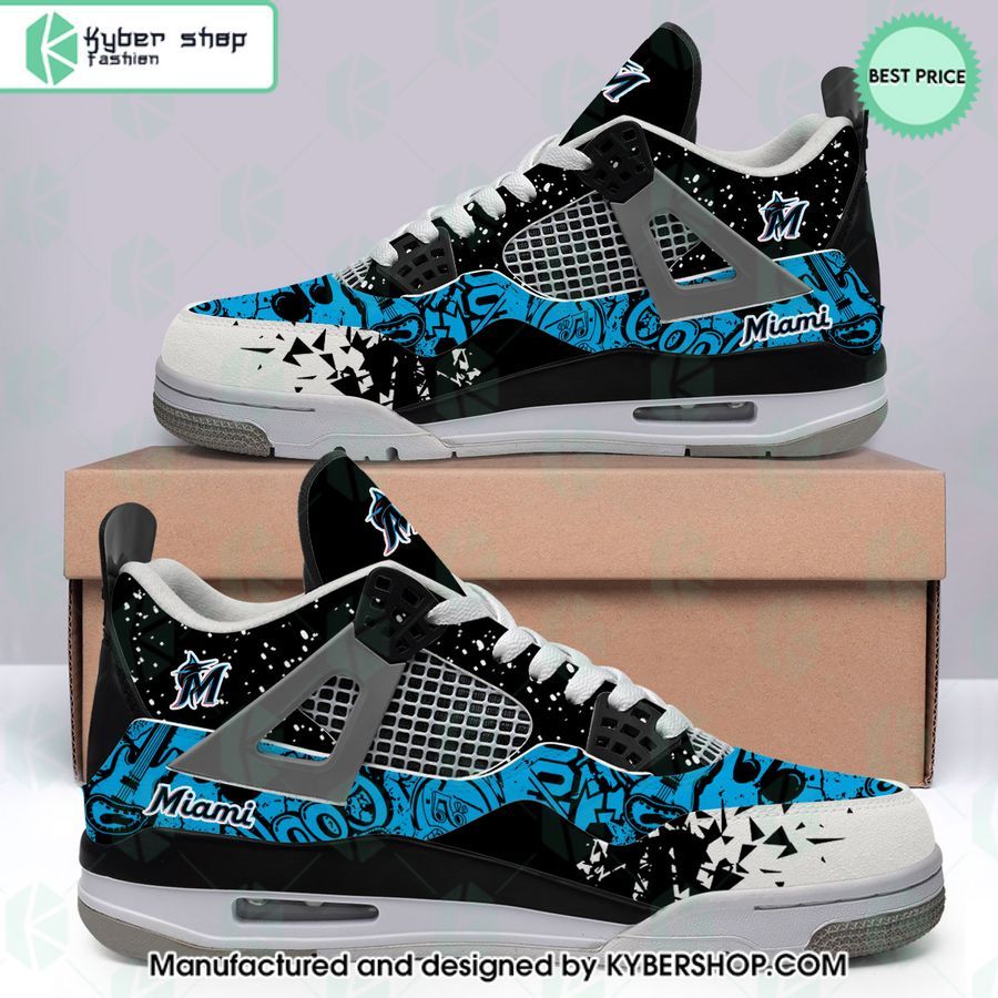 miami marlins mlb air jordan 4 shoes 1 355