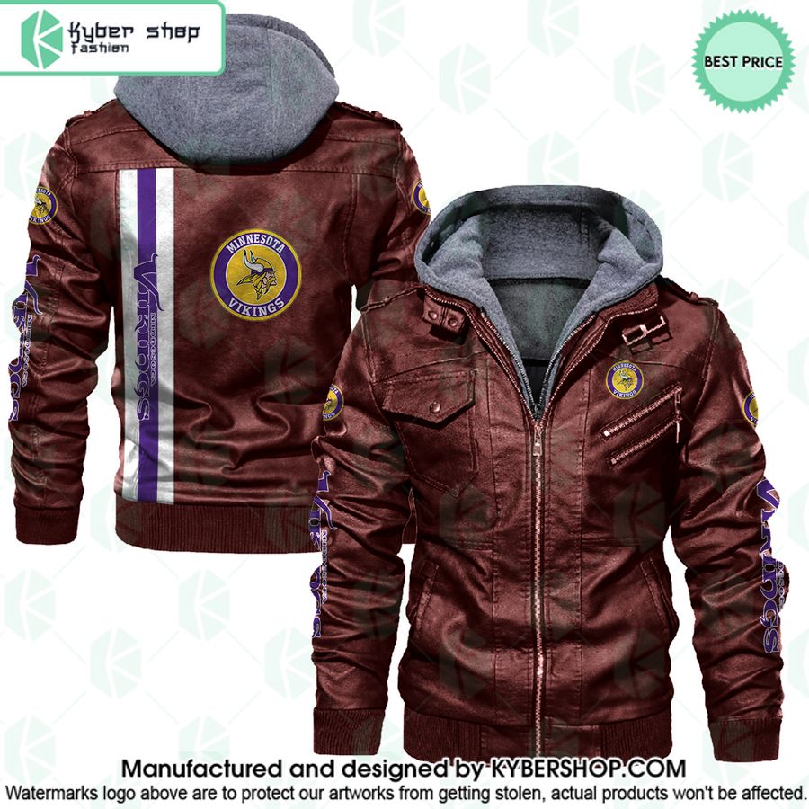 Minnesota Vikings Leather Jacket 4 minnesota vikings leather jacket 4 958