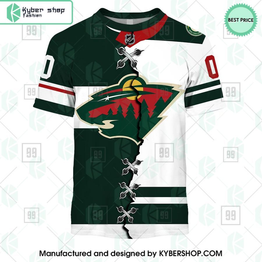Minnesota Wild Mix Home and Away Jersey CUSTOM Hoodie 3 minnesota wild mix home and away jersey custom hoodie 3 156