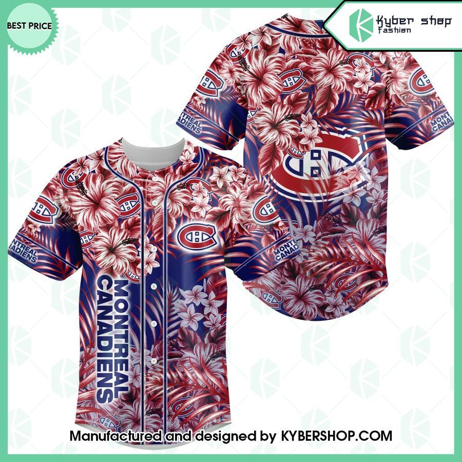 montreal canadiens hawaiian design baseball jersey 1 878