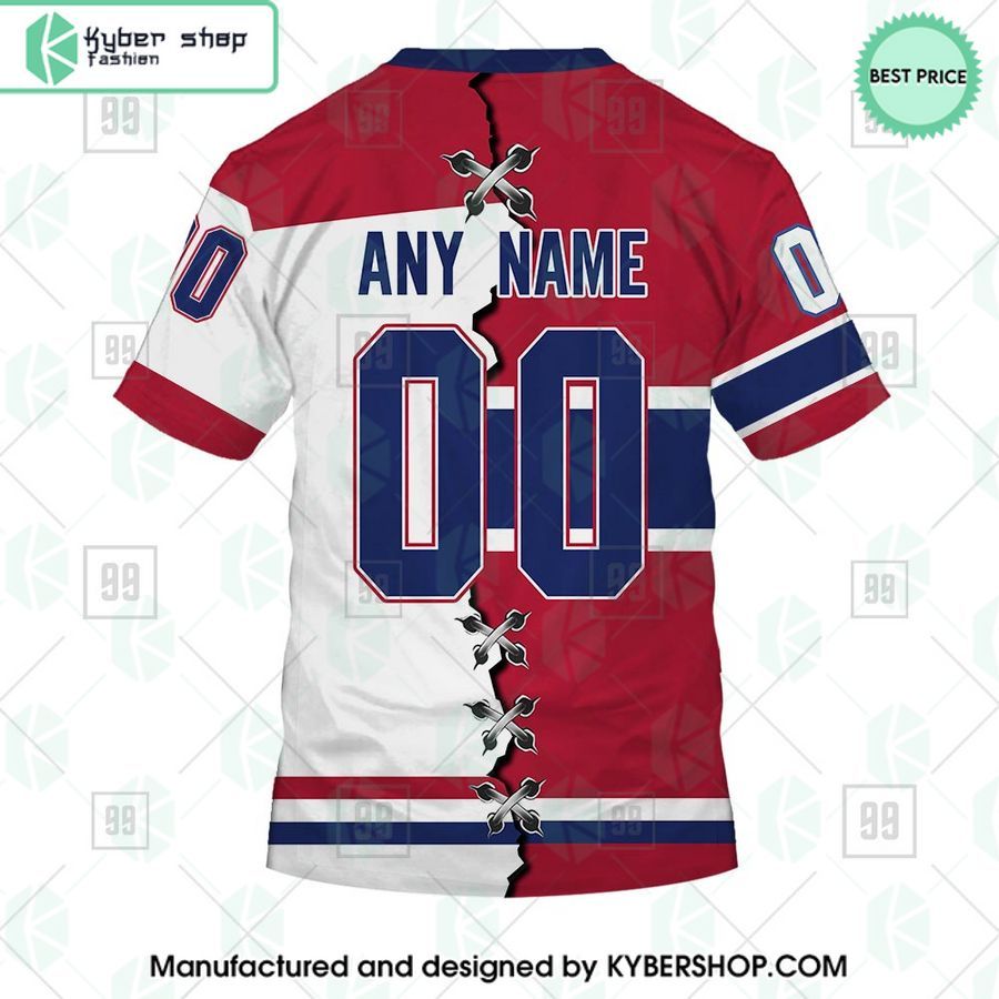 Montreal Canadiens Mix Home and Away Jersey CUSTOM Hoodie 7 montreal canadiens mix home and away jersey custom hoodie 7 268