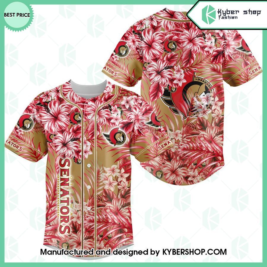 ottawa senators hawaiian design baseball jersey 1 209