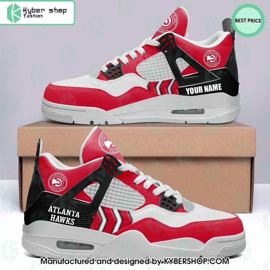 personalized atlanta hawks air jordan 4 shoes 1 681