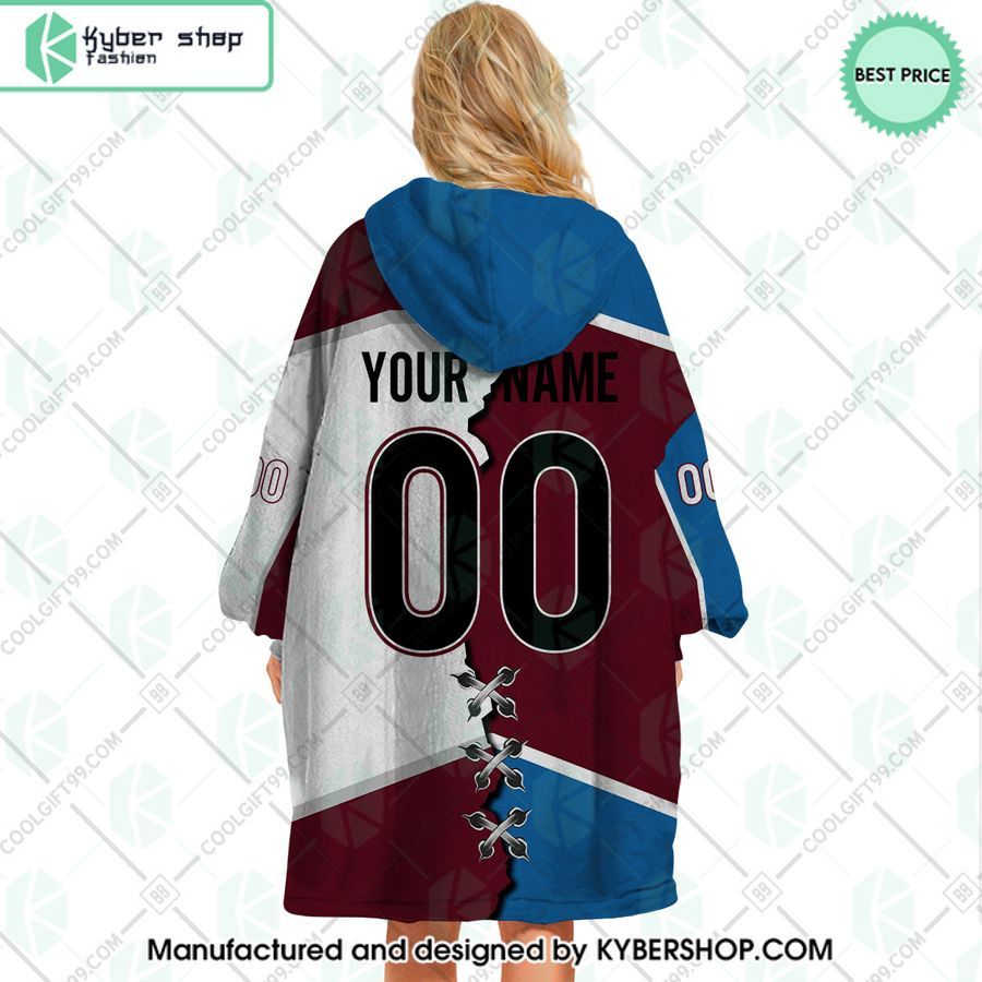 Personalized NHL Colorado Avalanche Mix Jersey Oodie Blanket Hoodie 3 personalized nhl colorado avalanche mix jersey oodie blanket hoodie 3 909
