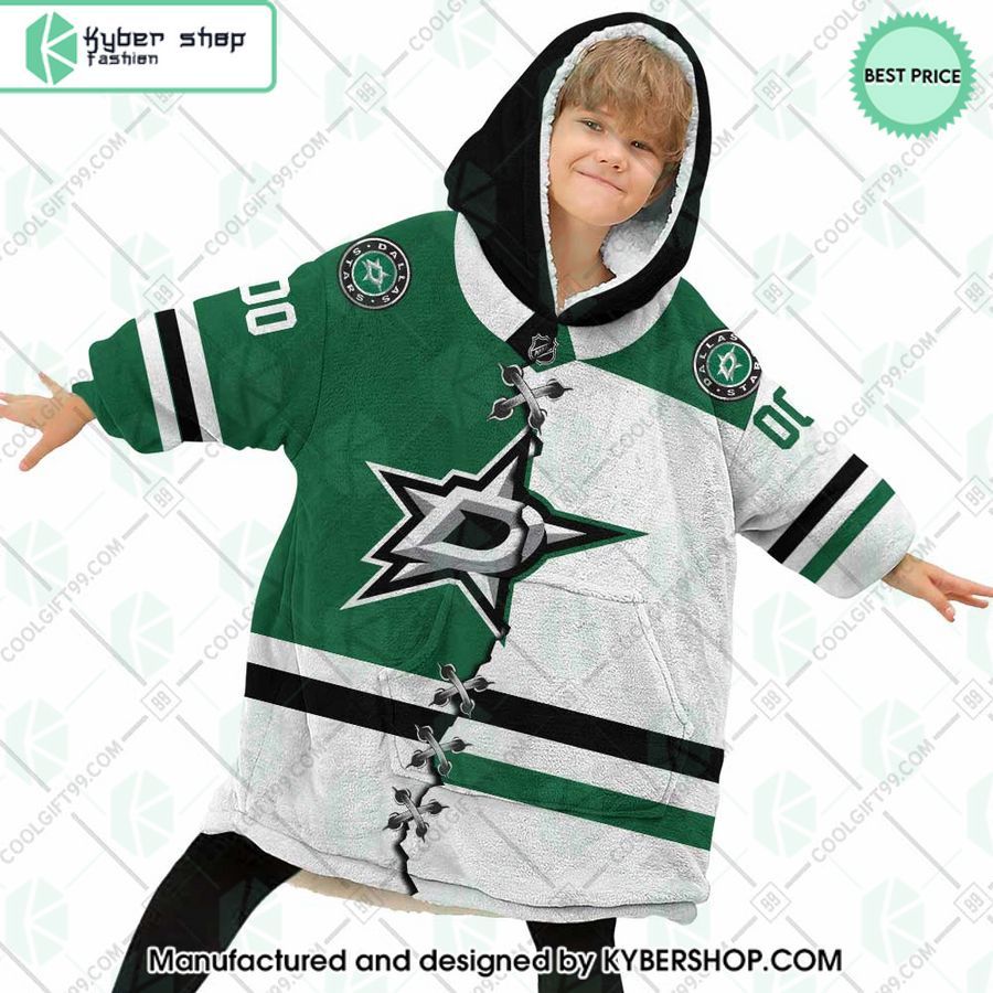 Personalized NHL Dallas Stars Mix Jersey Oodie Blanket Hoodie 4 personalized nhl dallas stars mix jersey oodie blanket hoodie 4 223