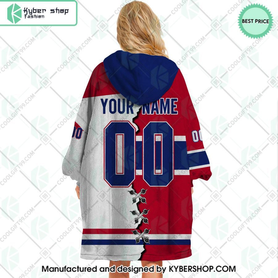 Personalized NHL Montreal Canadiens Mix Jersey Oodie Blanket Hoodie 3 personalized nhl montreal canadiens mix jersey oodie blanket hoodie 3 823