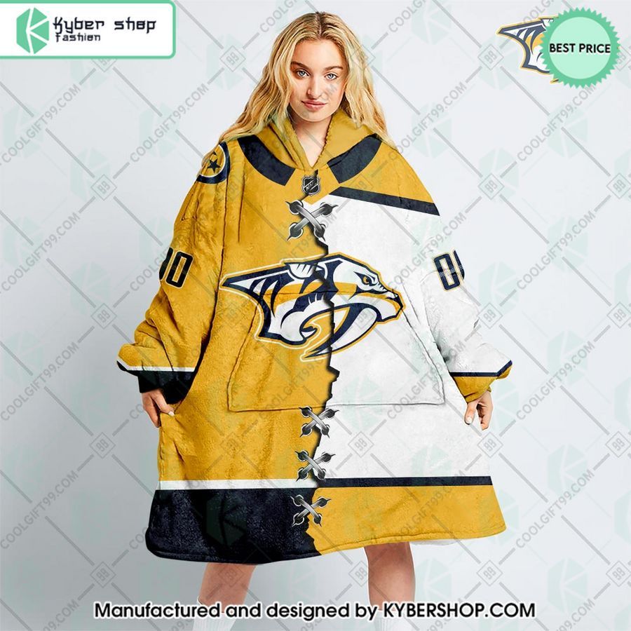 Personalized NHL Nashville Predators Mix Jersey Oodie Blanket Hoodie 5 personalized nhl nashville predators mix jersey oodie blanket hoodie 5 810
