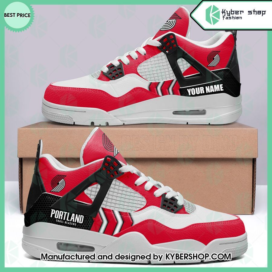 personalized portland trail blazers air jordan 4 shoes 1 409