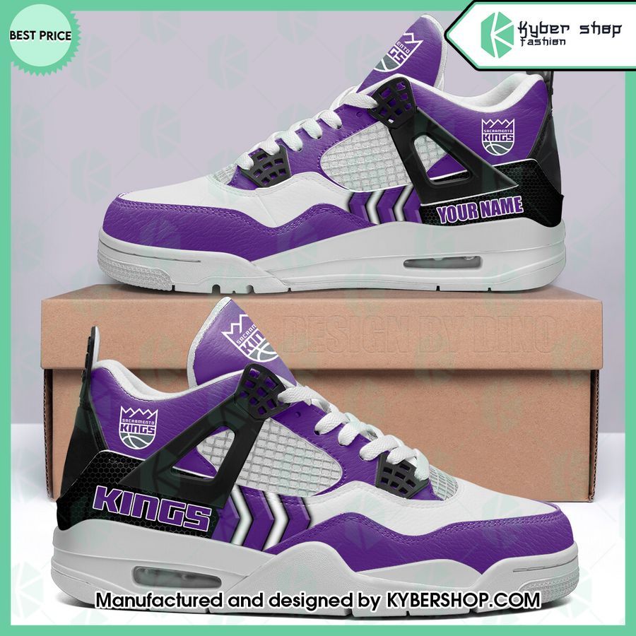 personalized sacramento kings air jordan 4 shoes 1 473