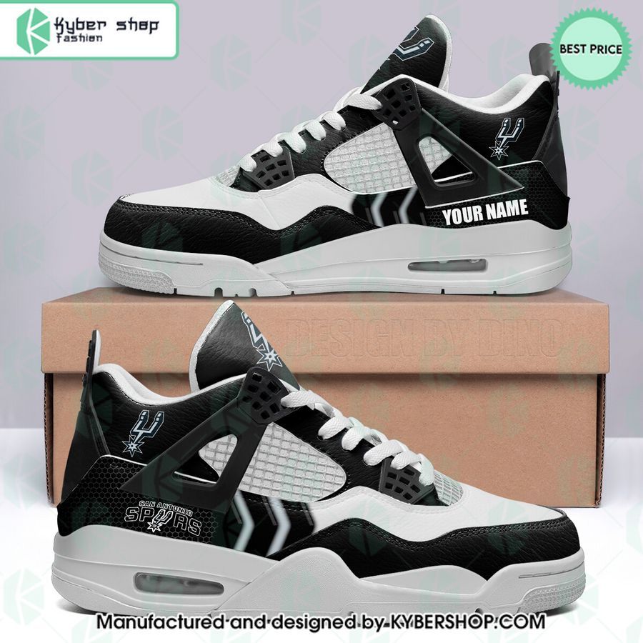 personalized san antonio spurs air jordan 4 shoes 1 674