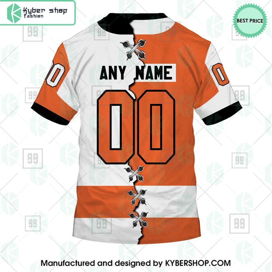 Philadelphia Flyers Mix Home and Away Jersey CUSTOM Hoodie 7 philadelphia flyers mix home and away jersey custom hoodie 7 790