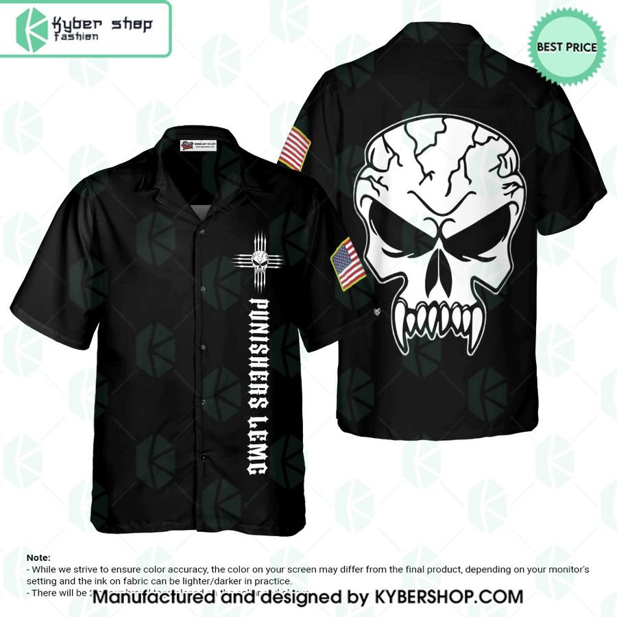 punisher skull us flag hawaiian shirt 1 326