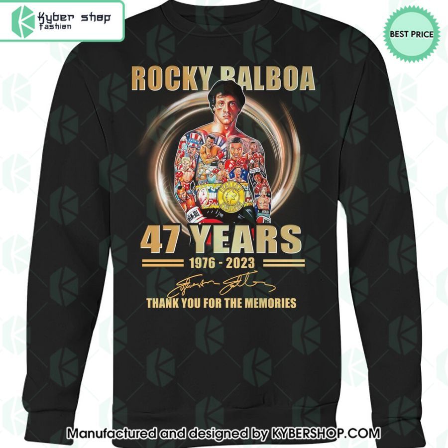 Rocky Balboa 47 Years Thank You For The Memories Shirt, Hoodie 5 rocky balboa 47 years thank you for the memories shirt hoodie 5 855