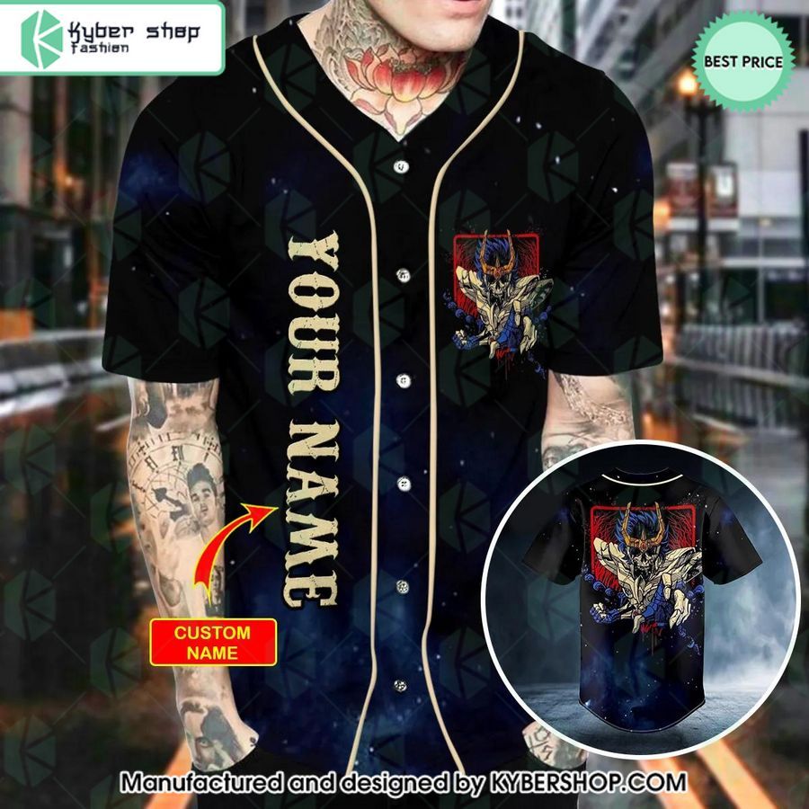 Saint Seiya Phoenix Ikki Skull CUSTOM Baseball Jersey 4 saint seiya phoenix ikki skull custom baseball jersey 4 597