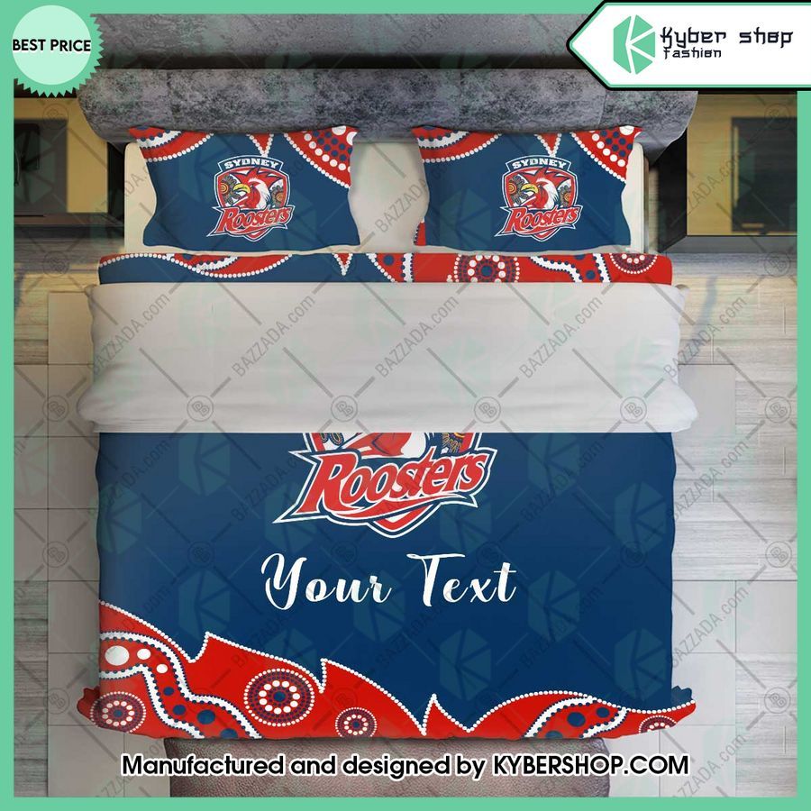 Sydney Roosters Aborigines Custom Bedding Set 3 sydney roosters aborigines custom name bedding set 3 230