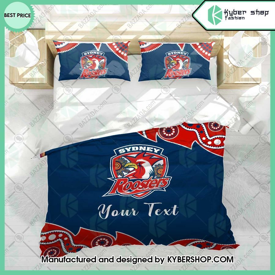 Sydney Roosters Aborigines Custom Bedding Set 4 sydney roosters aborigines custom name bedding set 4 914