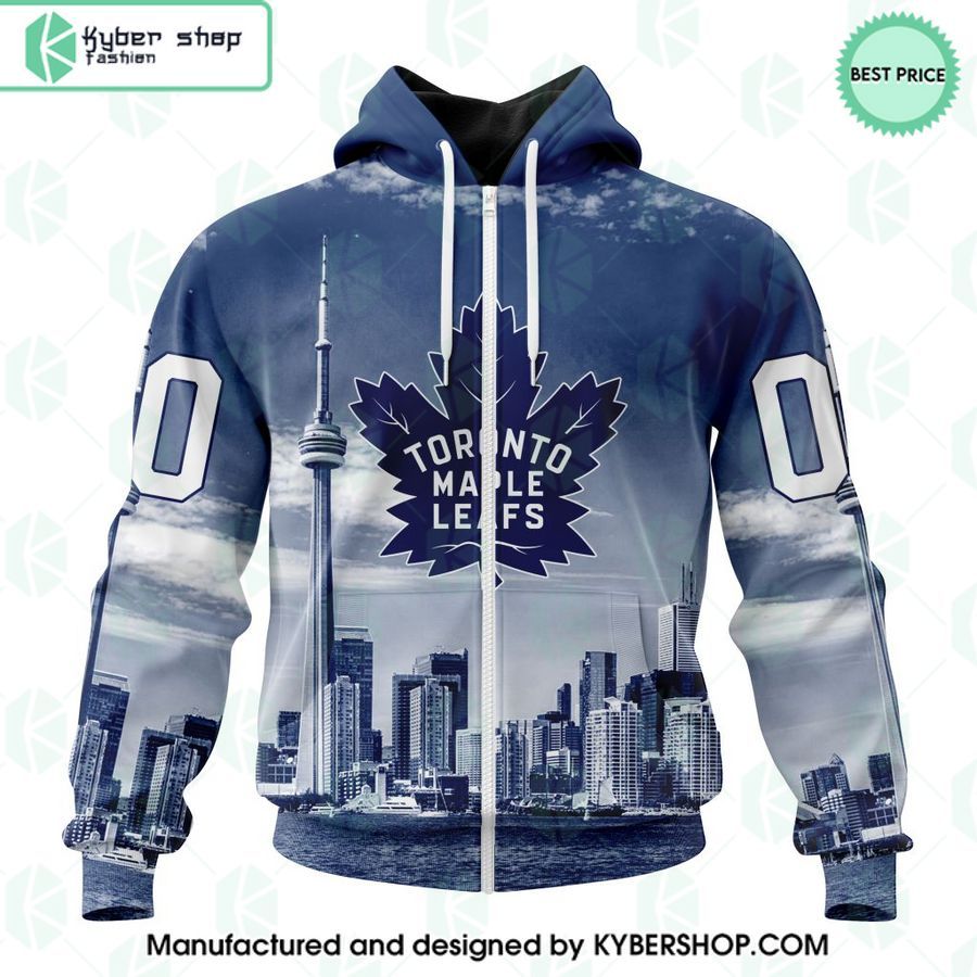 toronto maple leafs cn tower special design custom hoodie 2 990