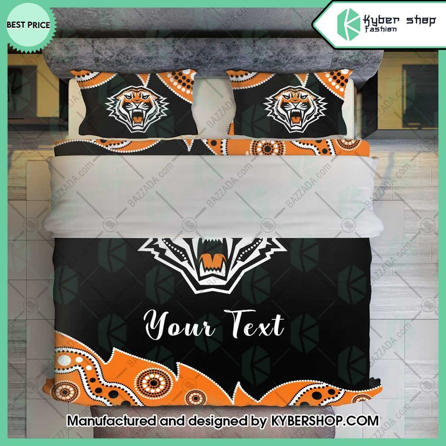 Wests Tigers Aborigines Custom Bedding Set 3 wests tigers aborigines custom name bedding set 3 108