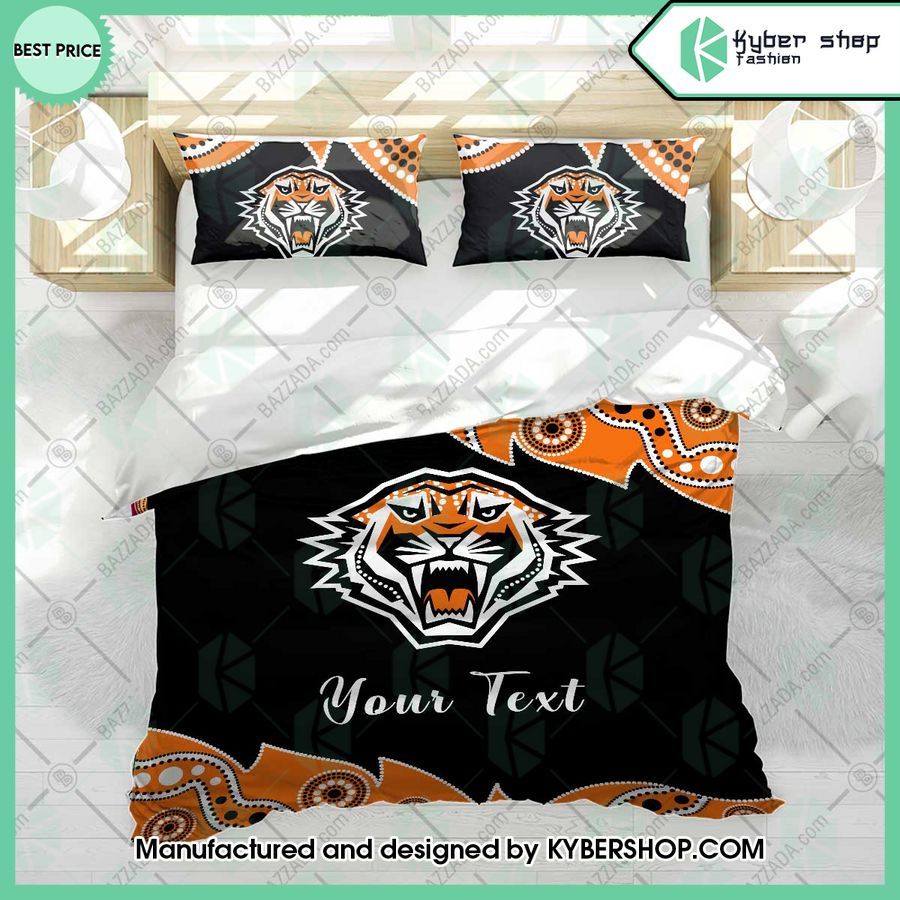 Wests Tigers Aborigines Custom Bedding Set 4 wests tigers aborigines custom name bedding set 4 889